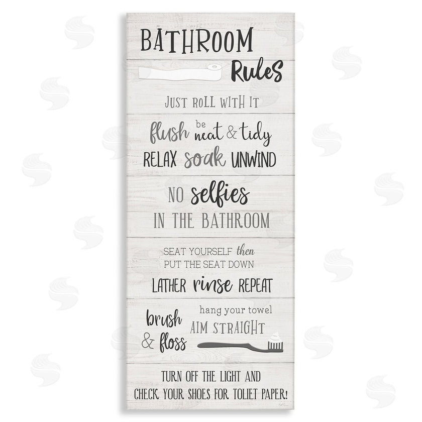 Natalie Carpentieri | Fun Bathroom Rules Sign