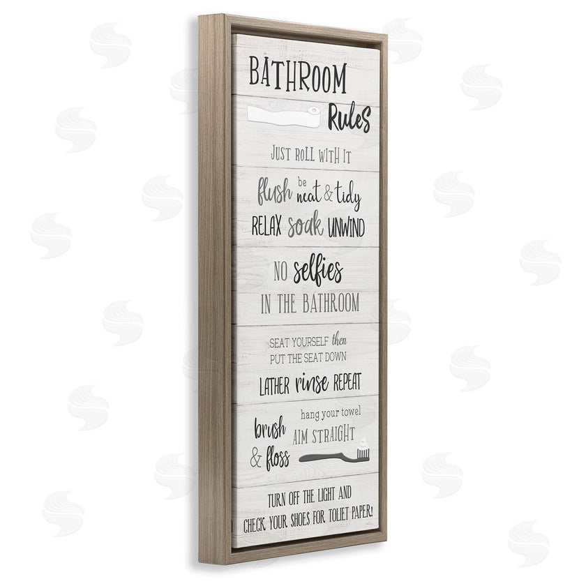 Natalie Carpentieri | Fun Bathroom Rules Sign