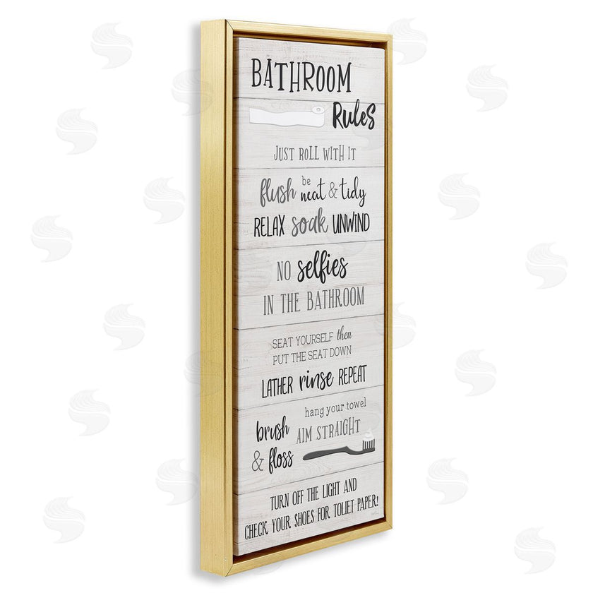 Natalie Carpentieri | Fun Bathroom Rules Sign