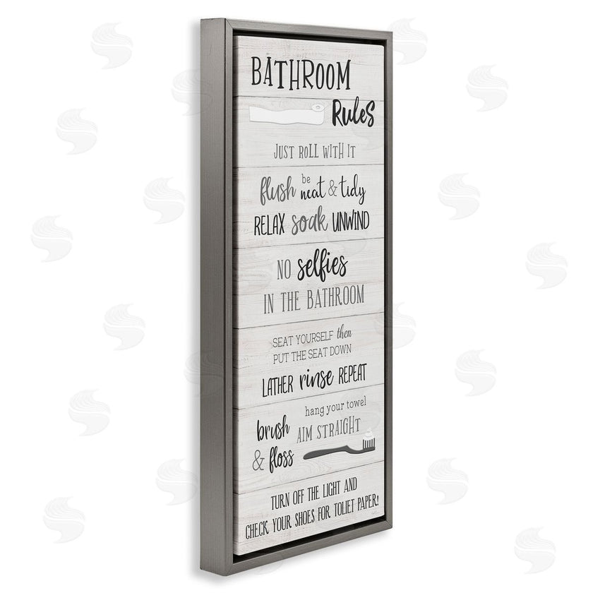 Natalie Carpentieri | Fun Bathroom Rules Sign