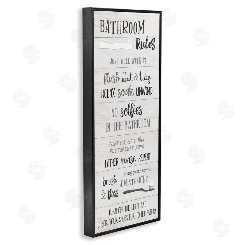 Natalie Carpentieri | Fun Bathroom Rules Sign