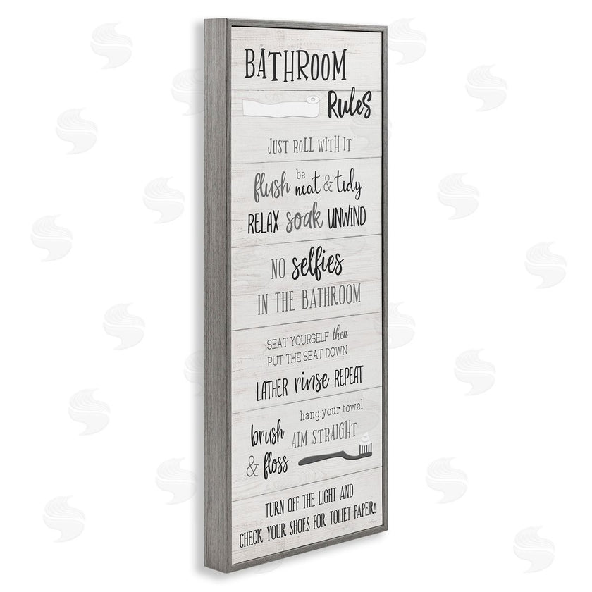 Natalie Carpentieri | Fun Bathroom Rules Sign
