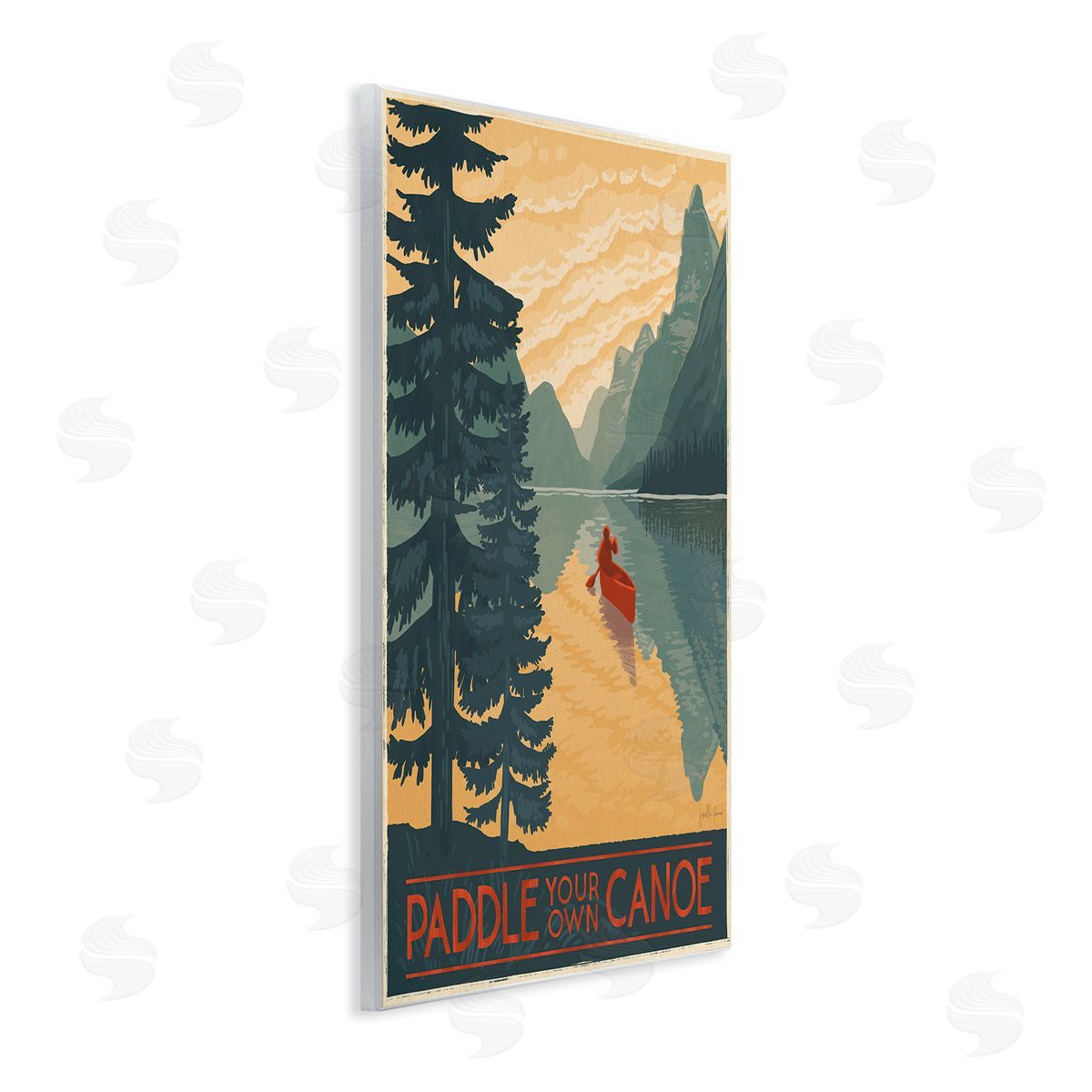 Paddle Your Own Canoe Wood Plaque Wall Art, Home Decor by Janelle Penner