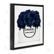 Amanda Greenwood | Trendy Chic Navy Blue Roses