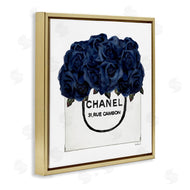 Amanda Greenwood | Trendy Chic Navy Blue Roses