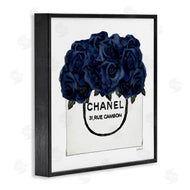 Amanda Greenwood | Trendy Chic Navy Blue Roses