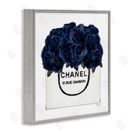 Amanda Greenwood | Trendy Chic Navy Blue Roses