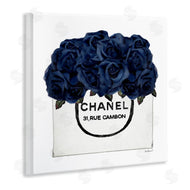 Amanda Greenwood | Trendy Chic Navy Blue Roses