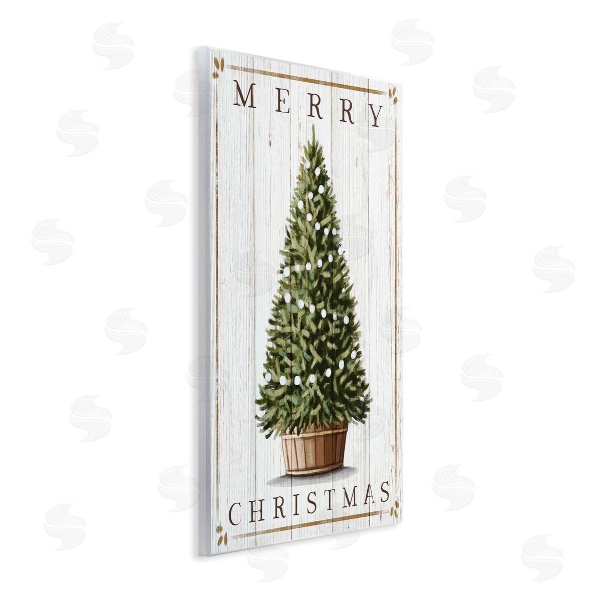 Merry Christmas Country Tree Wood Plaque Wall Art, Home Decor by Elizabeth Tyndall