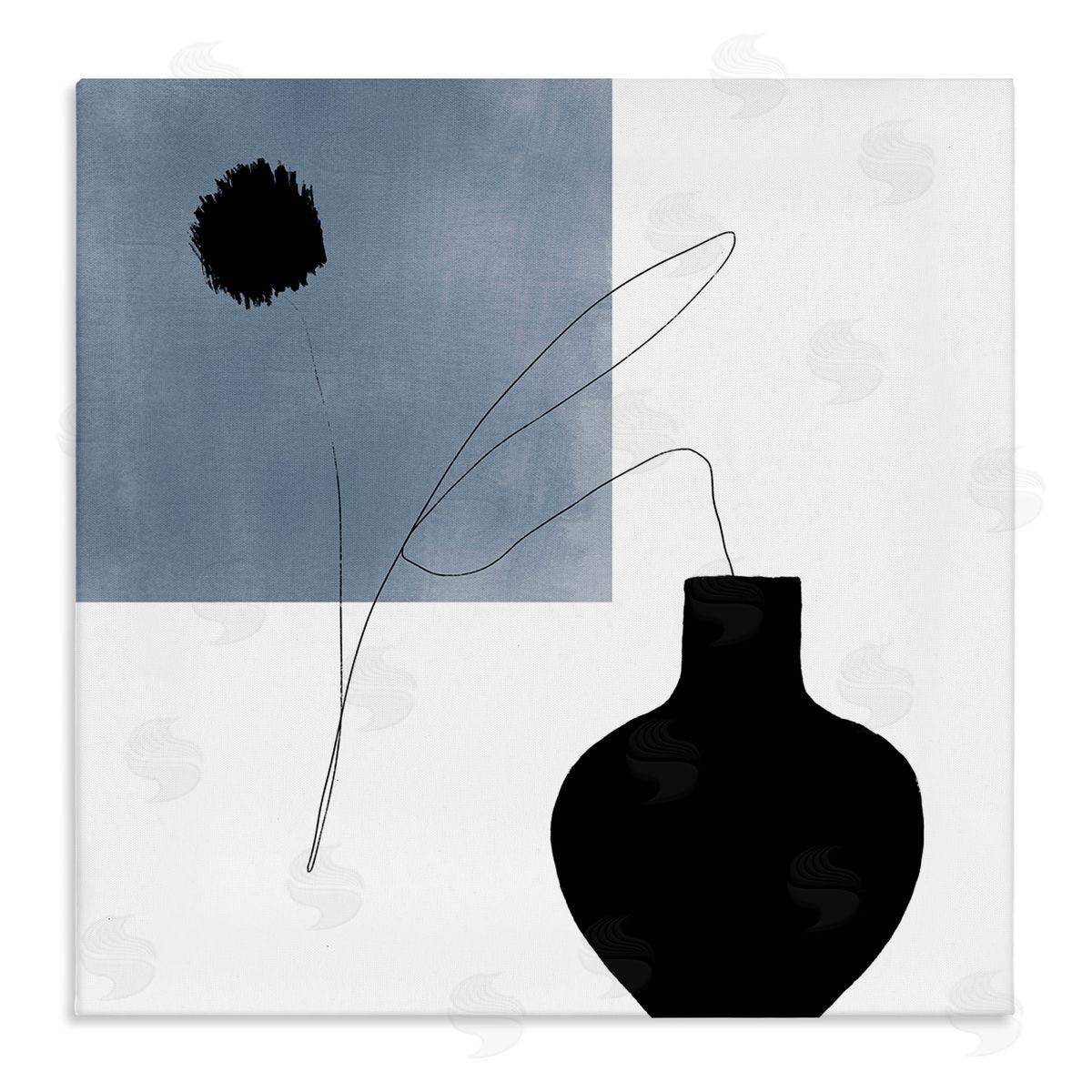 Bellassai Art Breath of Fresh Air Modern Shape Abstraction Stretched Canvas Wall Art Print