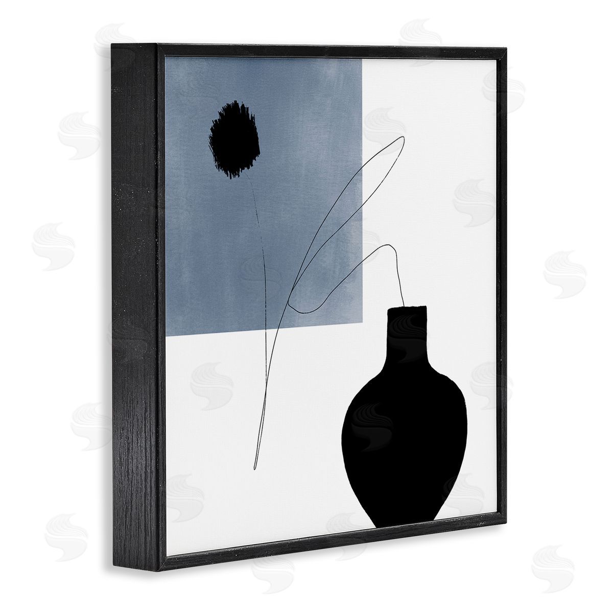 Bellassai Art Breath of Fresh Air Modern Shape Abstraction Black Framed Glicee Wall Art Print