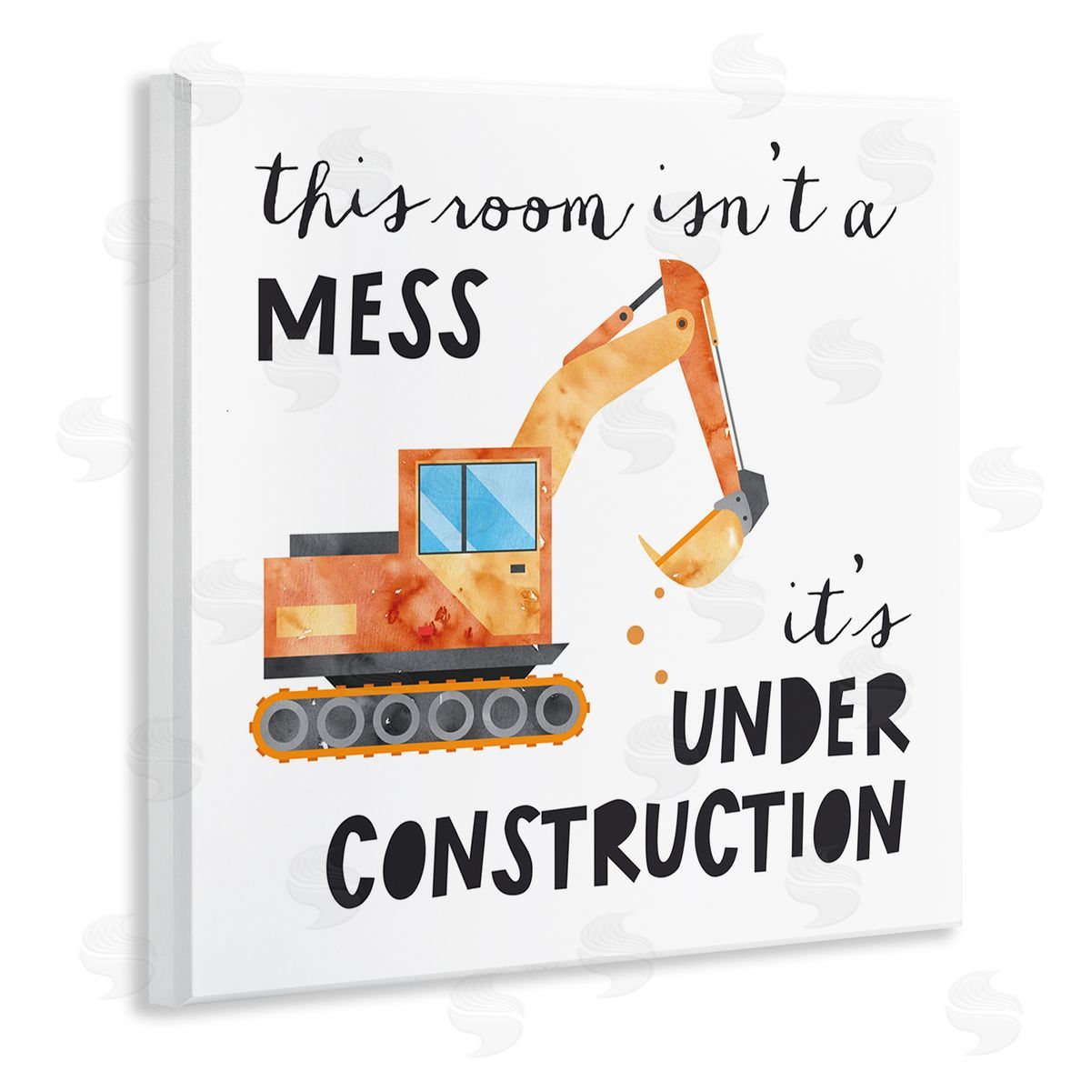 Jennifer McCully This Room is Under Construction Kids' Room Sign  Wooden Wall Plaque Art Print