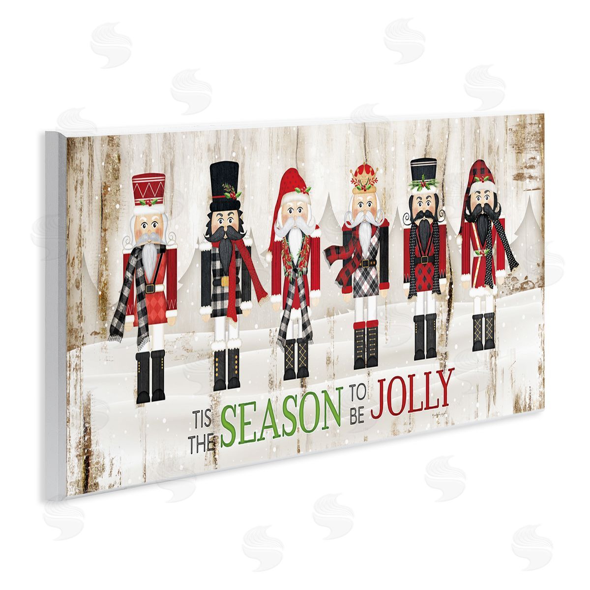 Festive Phrase Winter Nutcrackers Wood Plaque Wall Art, Home Decor by Jennifer Pugh