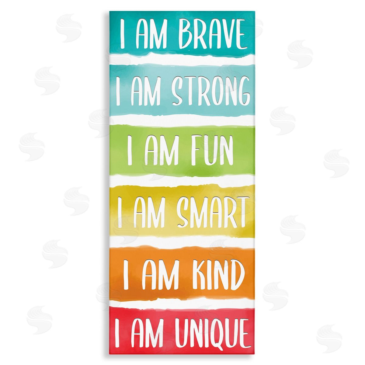 Fun Inspirational Rainbow Phrases Canvas Wall Art, Home Decor by Kim Allen