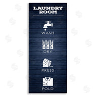 Melody Hogan | Laundry Room Icons Rustic Blue