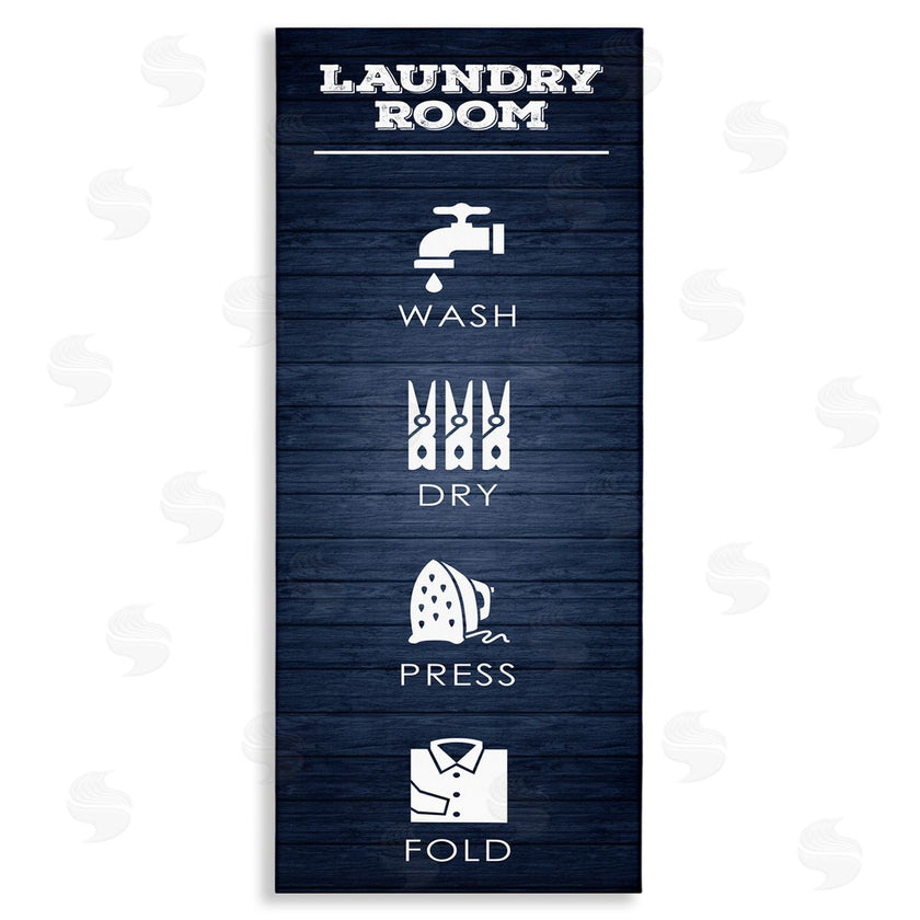 Melody Hogan | Laundry Room Icons Rustic Blue