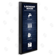 Melody Hogan | Laundry Room Icons Rustic Blue