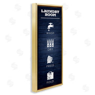 Melody Hogan | Laundry Room Icons Rustic Blue