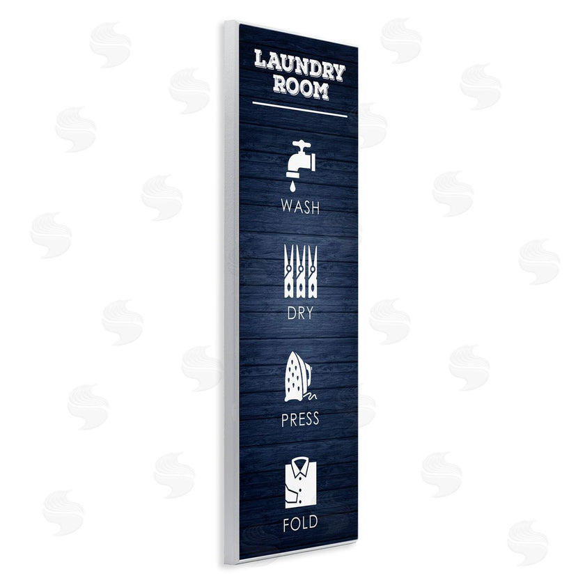 Melody Hogan | Laundry Room Icons Rustic Blue
