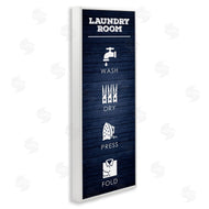 Melody Hogan | Laundry Room Icons Rustic Blue