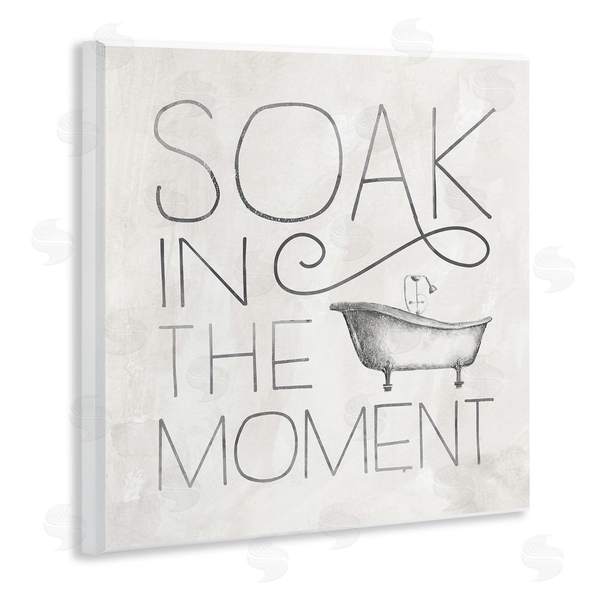 Vintage Bathroom Soak Phrase Wood Plaque Wall Art, Home Decor by Nina Pierce