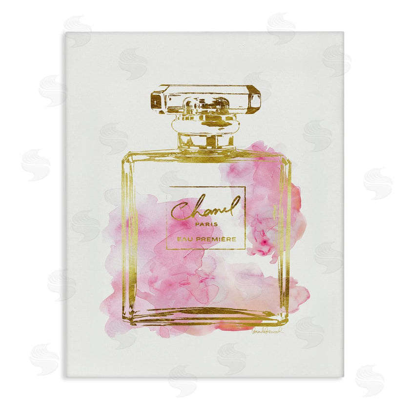 Amanda Greenwood | Glam Perfume Bottle Gold Pink