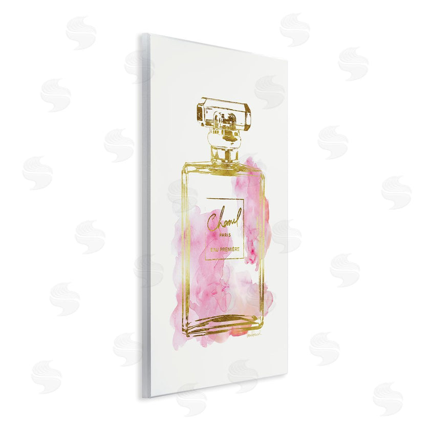 Amanda Greenwood | Glam Perfume Bottle Gold Pink