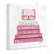 Amanda Greenwood | Pink Book Stack Fashion Handbag
