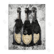 Amanda Greenwood | Champagne Bottles Grey & Gold