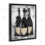 Amanda Greenwood | Champagne Bottles Grey & Gold