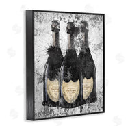 Amanda Greenwood | Champagne Bottles Grey & Gold