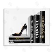 Amanda Greenwood | Black Book Shelf with Stilettos