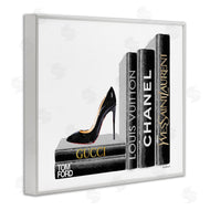 Amanda Greenwood | Black Book Shelf with Stilettos