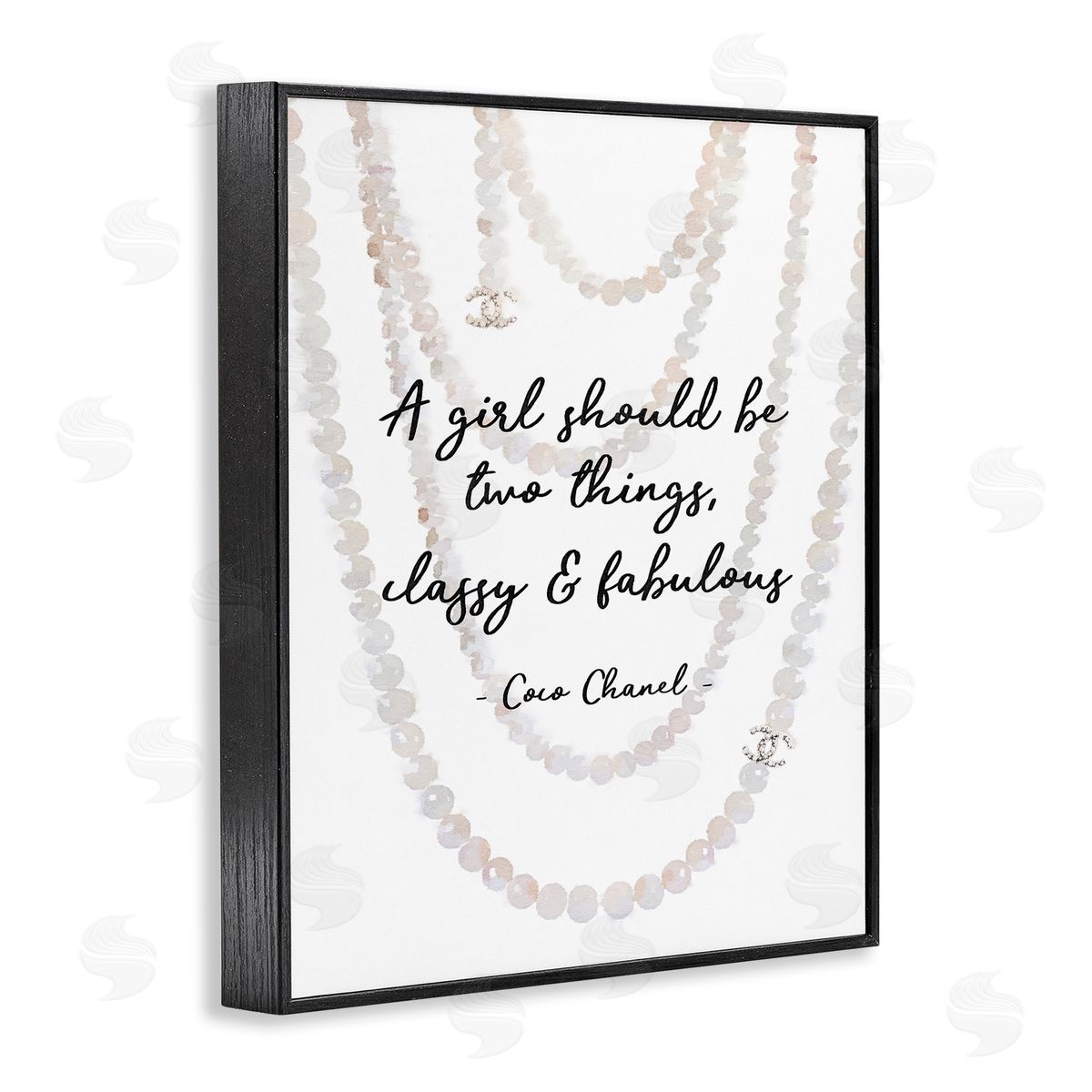 Classy & Fabulous Fashion Quote Black Frame Print Wall Art, Home Decor by Amanda Greenwood