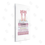 Amanda Greenwood | Pastel Pink Heels & Books