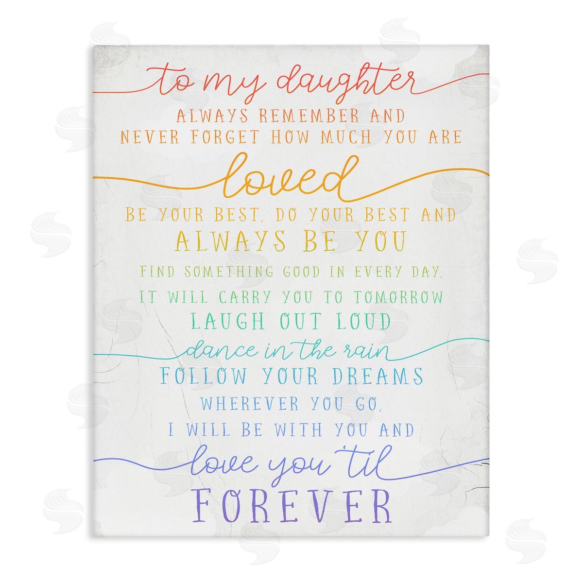 My Daughter Love You Forever Canvas Wall Art, Home Decor by Stupell Studio