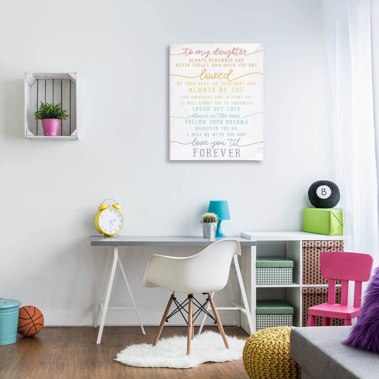 My Daughter Love You Forever Canvas Wall Art in Room, Home Decor by Stupell Studio