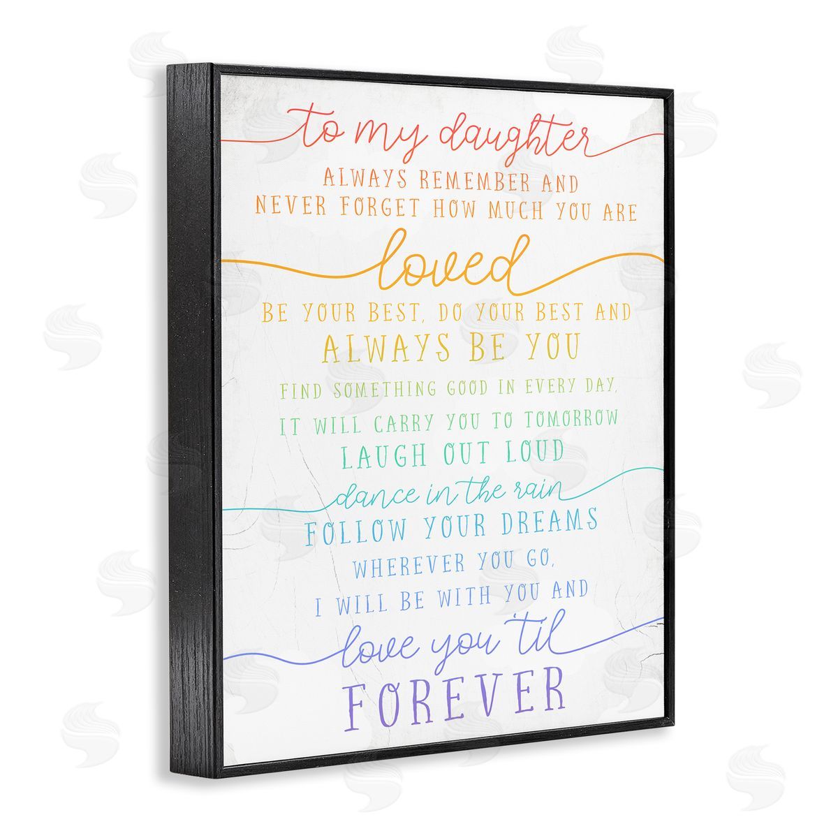 My Daughter Love You Forever Black Frame Print Wall Art, Home Decor by Stupell Studio