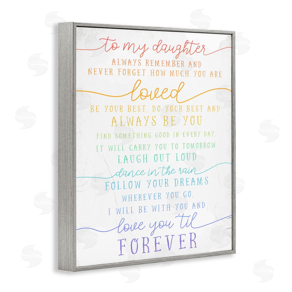My Daughter Love You Forever Grey Frame Print Wall Art, Home Decor by Stupell Studio