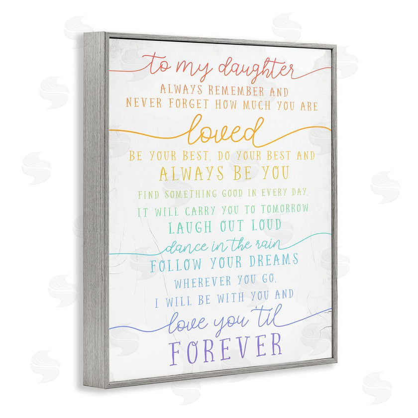 Stupell Studio | My Daughter Love You Forever