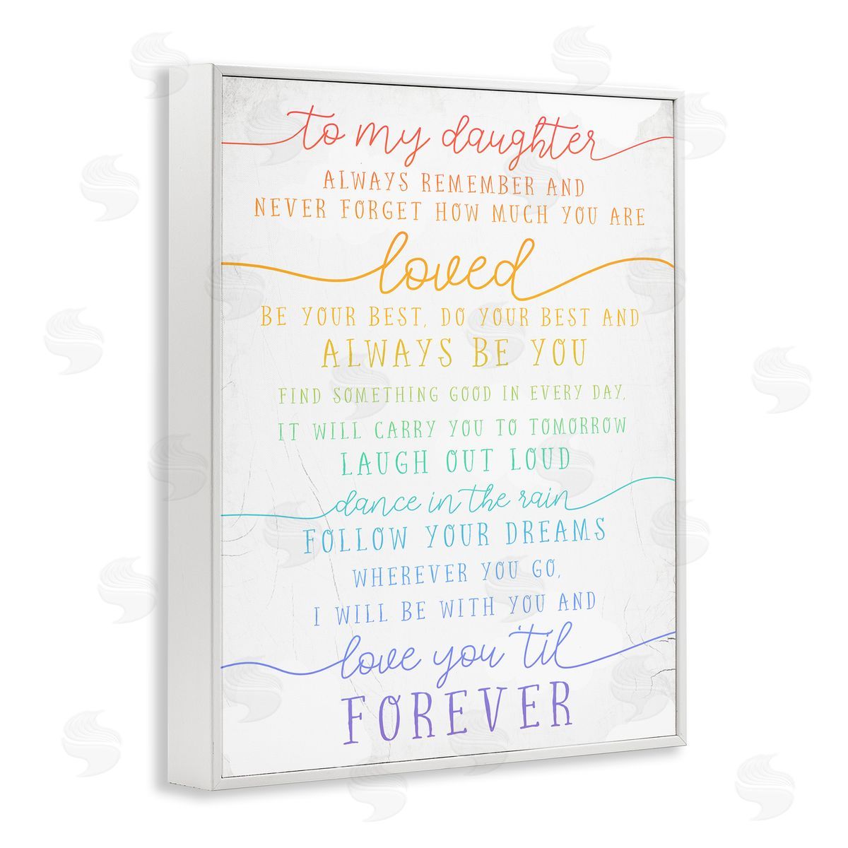 My Daughter Love You Forever White Frame Print Wall Art, Home Decor by Stupell Studio