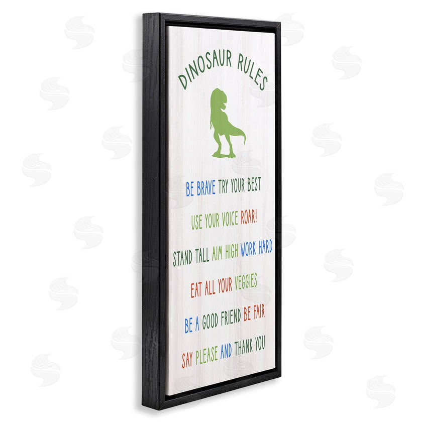 Stupell Studio | Dinosaur Rules Kids List
