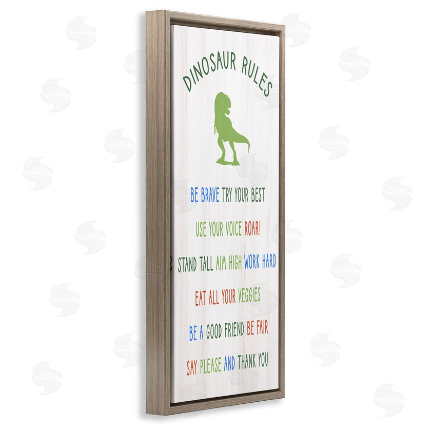 Stupell Studio | Dinosaur Rules Kids List