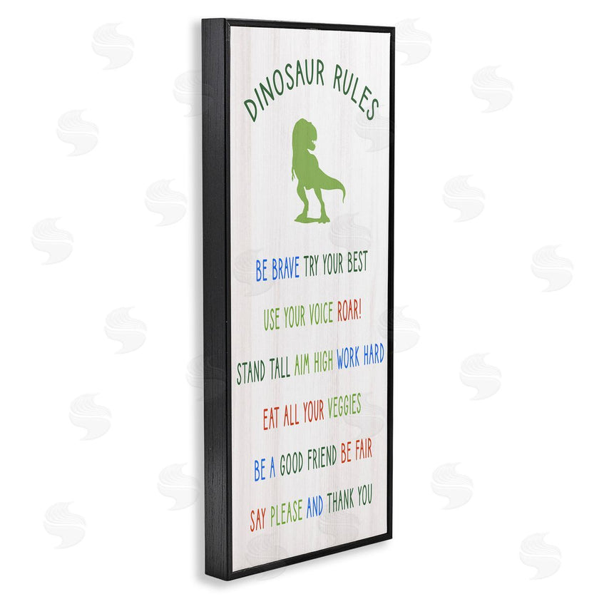 Stupell Studio | Dinosaur Rules Kids List