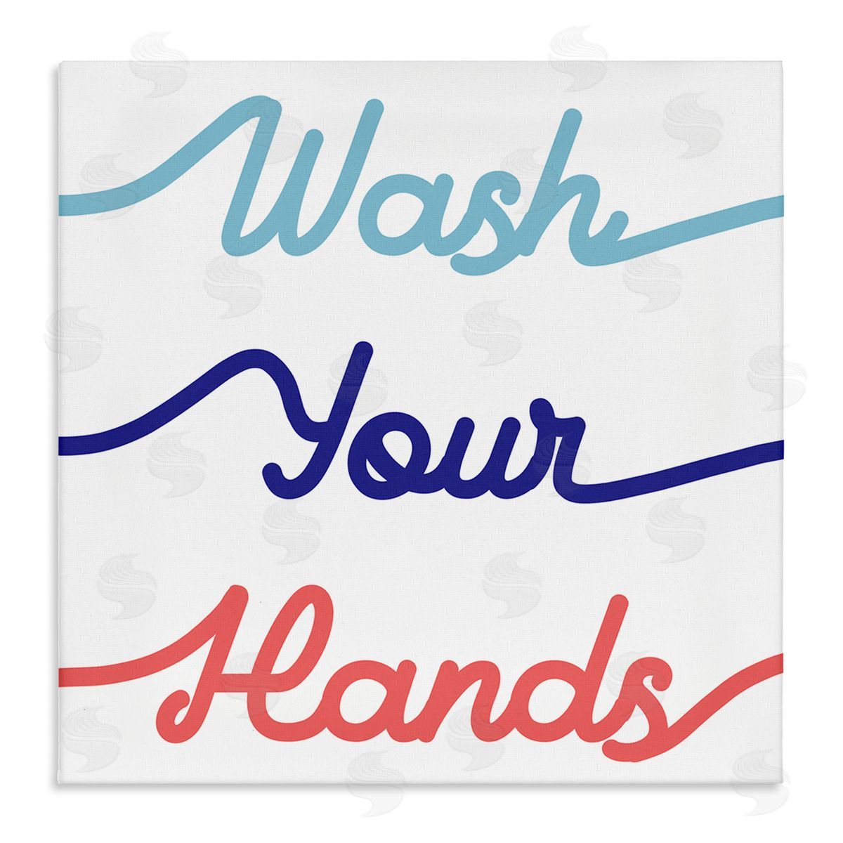 Stupell Studio Wash Your Hands Children's Bathroom Typography Stretched Canvas Wall Art Print