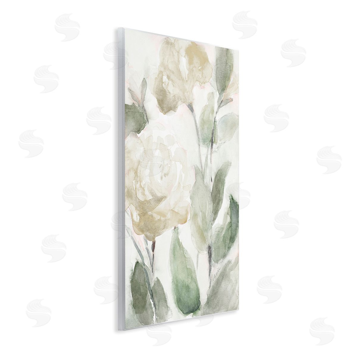 Charming Abstract Florals Wood Plaque Wall Art, Home Decor by Lanie Loreth