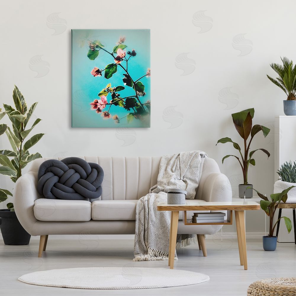 Bellassai Art Pink Florals Blossoming Canvas on Wall