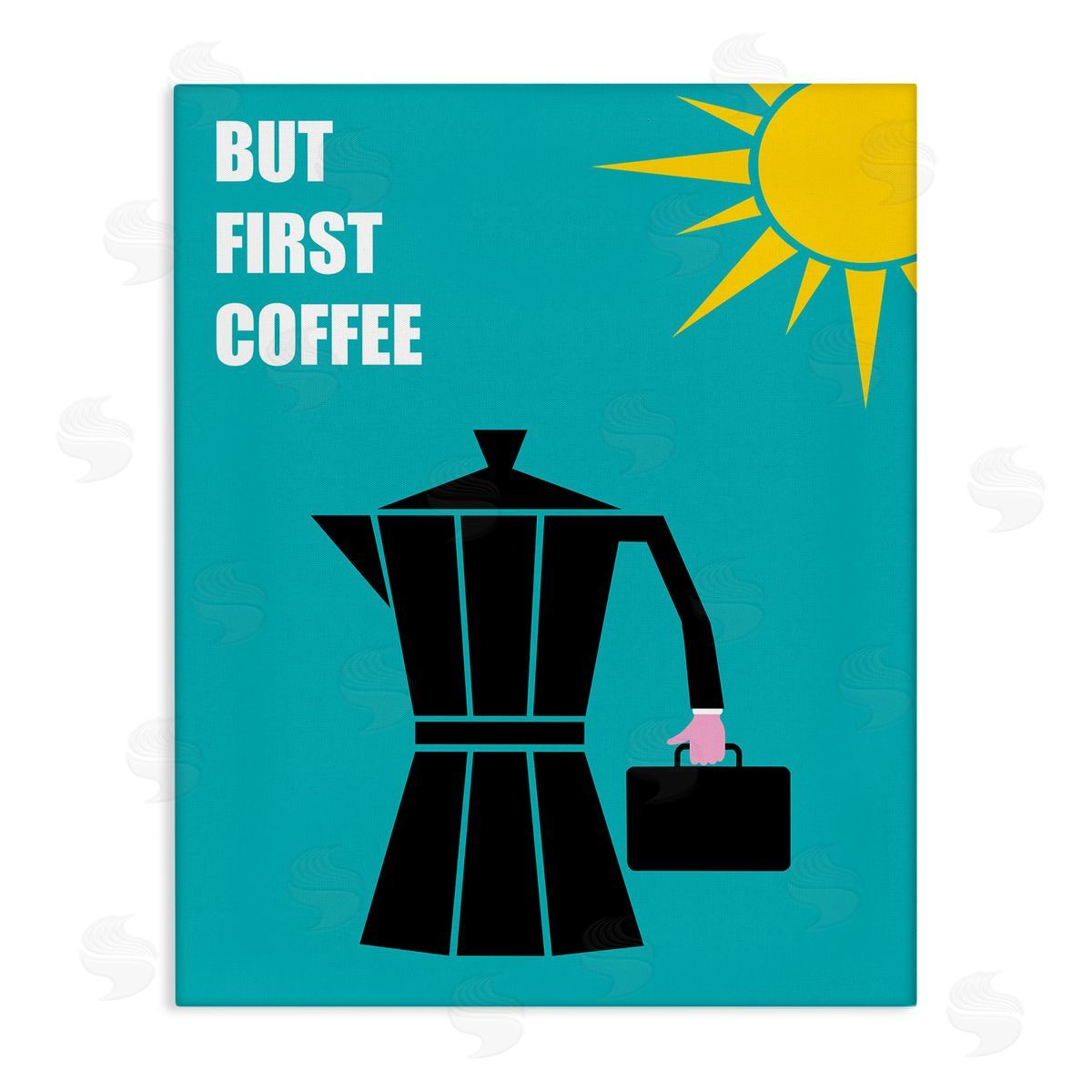Bellassai Art But First Coffee Espresso Canvas Wall Art Print