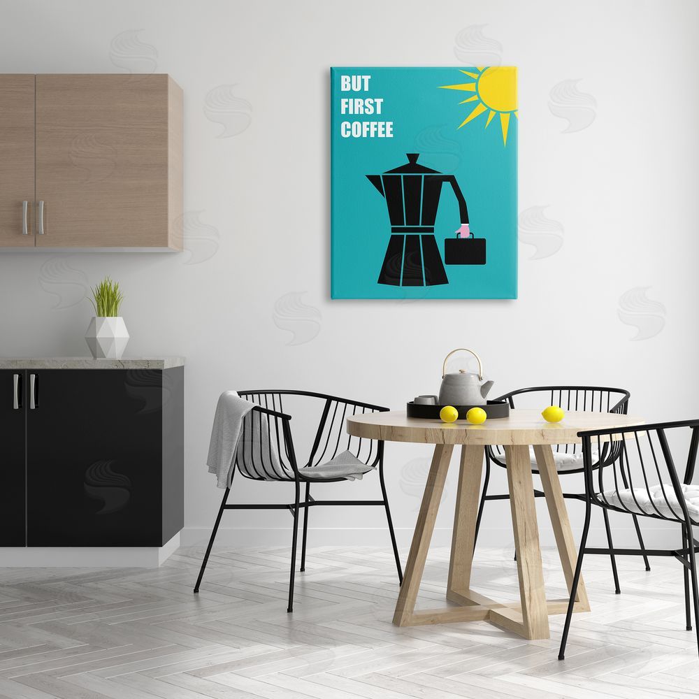 Bellassai Art But First Coffee Espresso Canvas on Wall