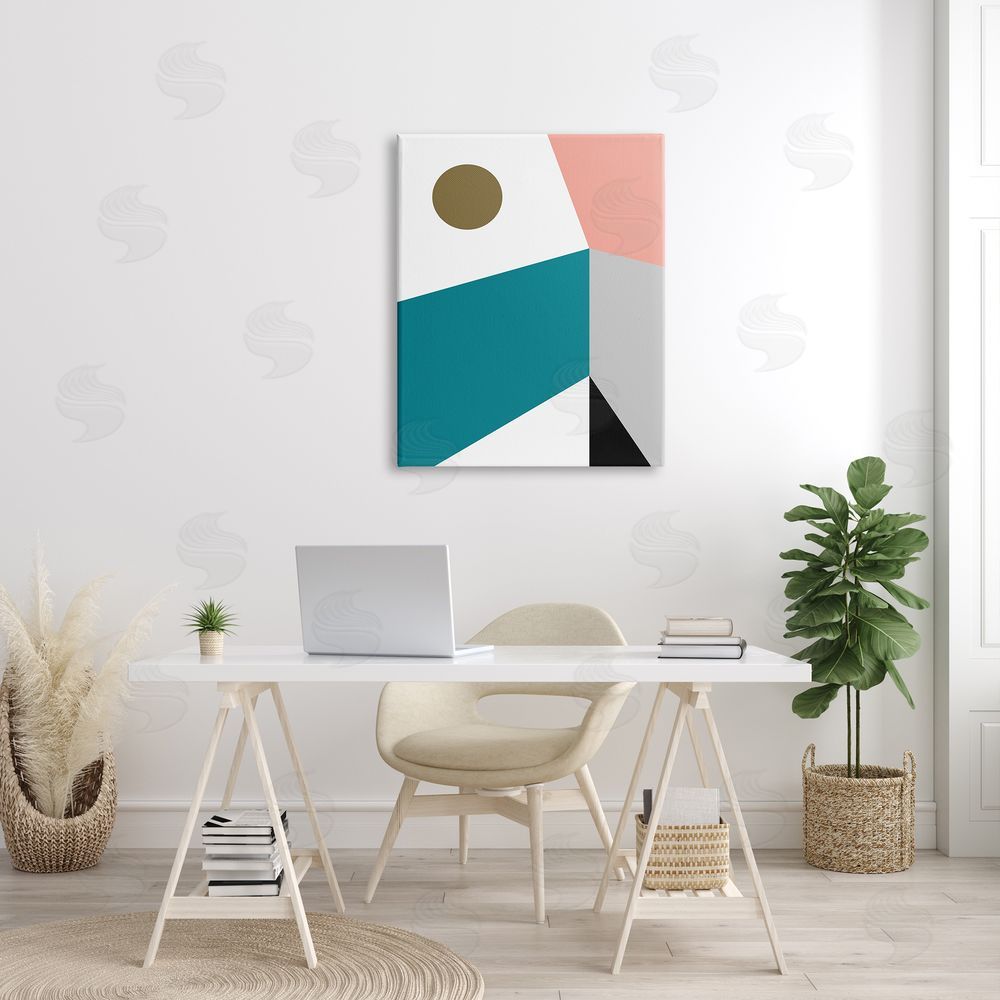 Bellassai Art Abstract Geometric Landscape Canvas on Wall